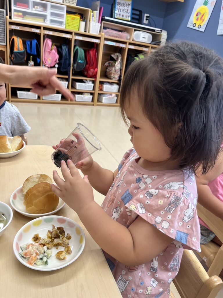 【食育】水を入れると・・・